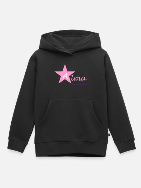 Alma - Kinder Premium Organic Hoodie - Schwarz