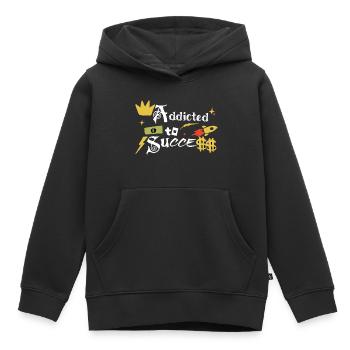 Süchtig nach Erfolg - Kinder Premium Organic Hoodie - Schwarz - Vorne - AI Model Kid Male (0cm)