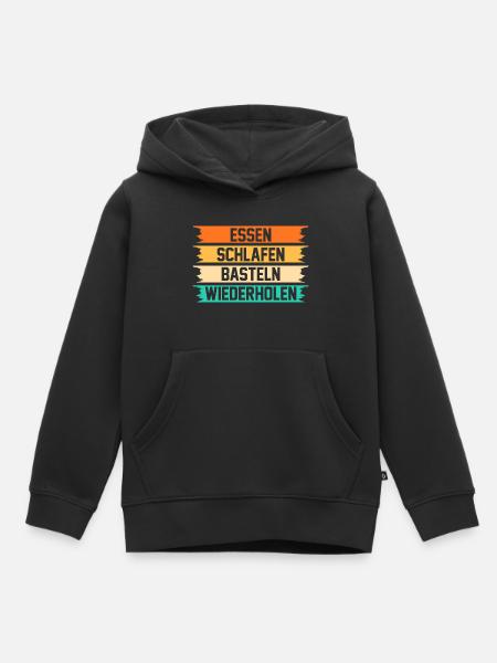 Bastler Basteln - Kinder Premium Organic Hoodie - Schwarz