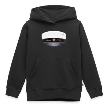 Remise des diplômes de la classe 2024 Fête de remise des diplômes du lycée - Sweat Premium à capuche enfant bio - noir - Devant - AI Model Kid Male (0cm)