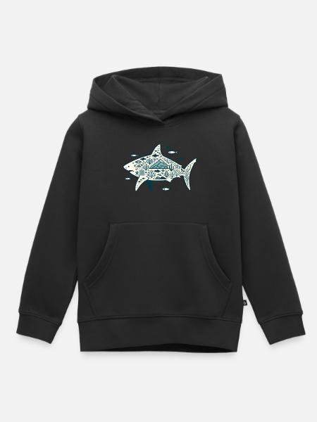 Haifisch - Kinder Premium Organic Hoodie - Schwarz