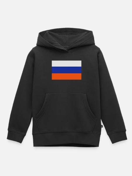 Russische Flagge - Kinder Premium Organic Hoodie - Schwarz