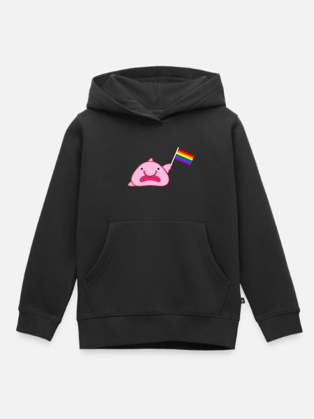 Regenbogenfahne - Kinder Premium Organic Hoodie - Schwarz