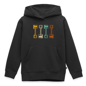 Retro Automechaniker - Kinder Premium Organic Hoodie - Schwarz - Vorne - AI Model Kid Male (0cm)