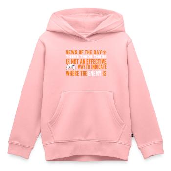 Hinweis, um den Feind zu finden - Kinder Premium Organic Hoodie - Rosa - Vorne - AI Model Kid Female (0cm)