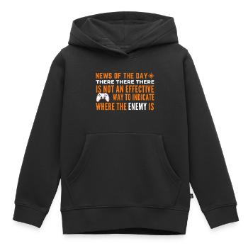 Indication to find the enemy - Kids Premium Organic Hoodie - black - Front - AI Model Kid Male (0cm)