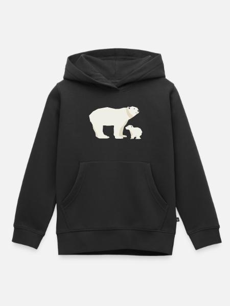 Wildtiere - Kinder Premium Organic Hoodie - Schwarz