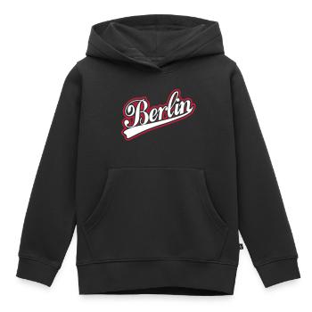 Berlin - Kinder Premium Organic Hoodie - Schwarz - Vorne - AI Model Kid Male (0cm)