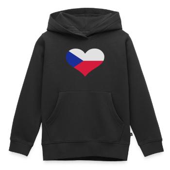 République tchèque - Sweat Premium à capuche enfant bio - noir - Devant - AI Model Kid Male (0cm)