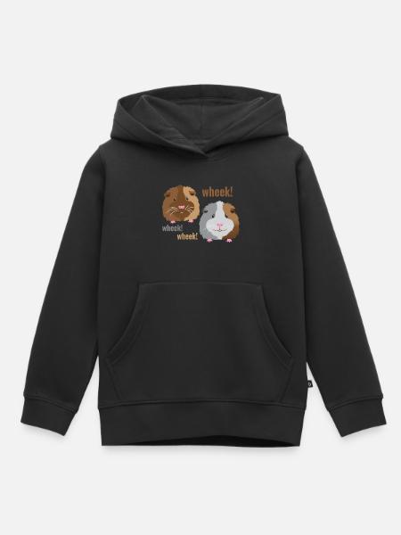 wheek wheek wheek guinea pigs! - Kids Premium Organic Hoodie - black