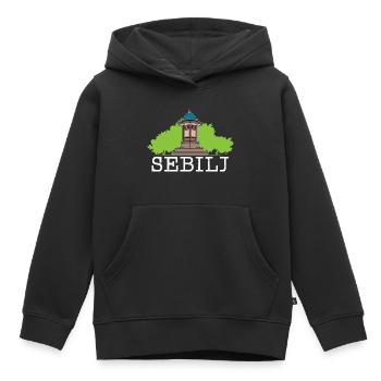 Sebilj Fountain BytheManzanitas - Kids Premium Organic Hoodie - black - Front - AI Model Kid Male (0cm)