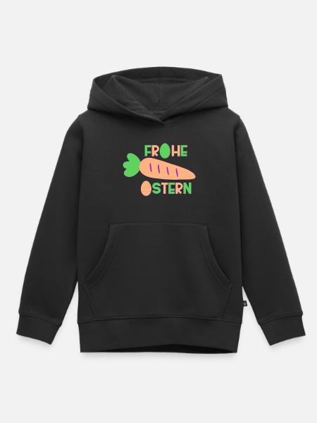 Frohe Ostern - Kinder Premium Organic Hoodie - Schwarz