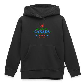 Canada Vancouver Montréal Toronto Maple Leaf Bears - Sweat Premium à capuche enfant bio - noir - Devant - AI Model Kid Male (0cm)