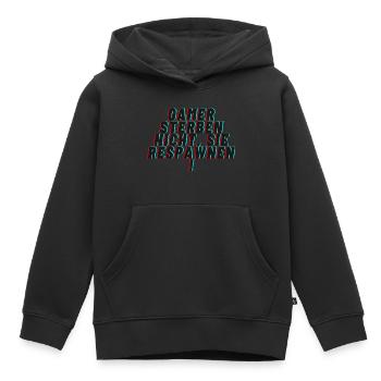 Gamer sterben nicht sie respawnen - Kinder Premium Organic Hoodie - Schwarz - Vorne - AI Model Kid Male (0cm)