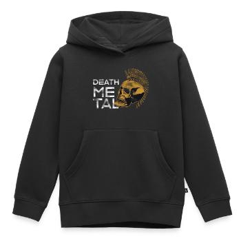Heavy metal - Kids Premium Organic Hoodie - black - Front - AI Model Kid Male (0cm)