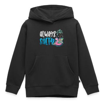 Always Salty black - Kinder Premium Organic Hoodie - Schwarz - Vorne - AI Model Kid Male (0cm)