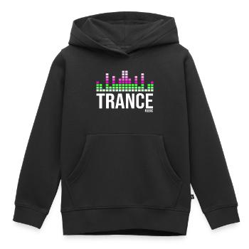 Logo de la musique trance - Sweat Premium à capuche enfant bio - noir - Devant - AI Model Kid Male (0cm)
