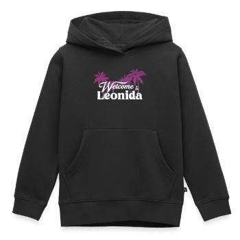 Welcome to Leonida - GTAVI - Sweat Premium à capuche enfant bio - noir - Devant - AI Model Kid Male (0cm)