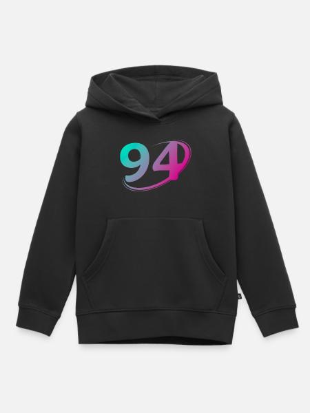 Nummer 94 mehrfarbig - Kinder Premium Organic Hoodie - Schwarz