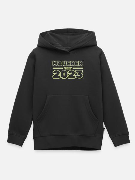 2023 - Kinder Premium Organic Hoodie - Schwarz