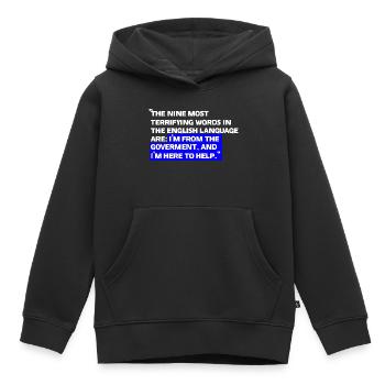 Paradoxe Zitate zu staatlichen Beihilfen - Kinder Premium Organic Hoodie - Schwarz - Vorne - AI Model Kid Male (0cm)
