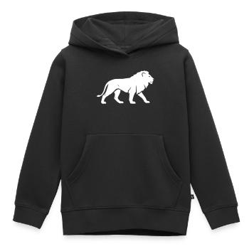 Löwe Silhouette Safari Afrika Vektor - Kinder Premium Organic Hoodie - Schwarz - Vorne - AI Model Kid Male (0cm)
