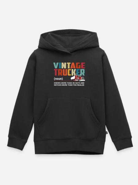 Lkw Fahrer - Kinder Premium Organic Hoodie - Schwarz
