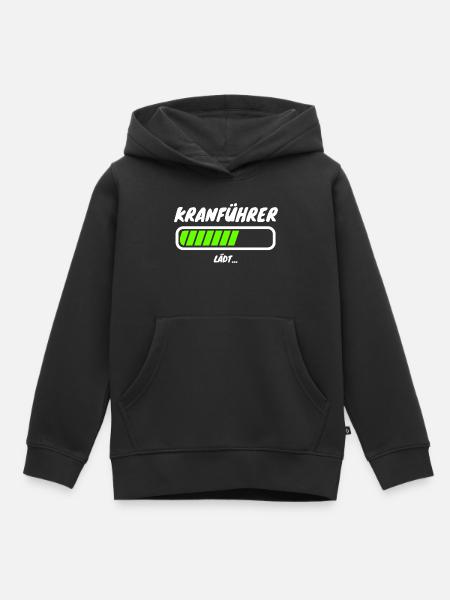 Kranführer Ladebalken Beruf - Kinder Premium Organic Hoodie - Schwarz