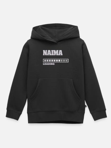 Geschenk für Naima - Kinder Premium Organic Hoodie - Schwarz