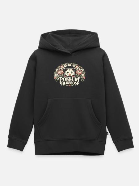 Possum Blossom - Kinder Premium Organic Hoodie - Schwarz