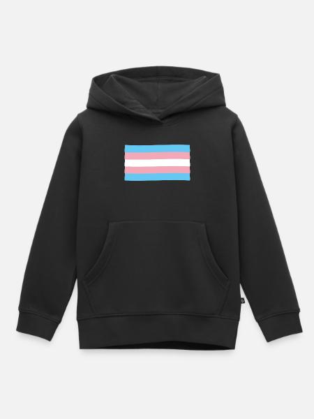 Trans Transgender Pride Flagge - Kinder Premium Organic Hoodie - Schwarz