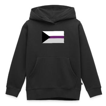 Demisexuelle Pride Flagge - Kinder Premium Organic Hoodie - Schwarz - Vorne - AI Model Kid Male (0cm)