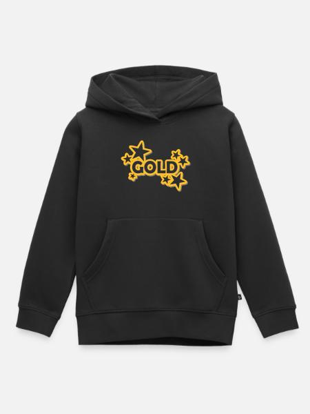 Sticker Gold - Kinder Premium Organic Hoodie - Schwarz