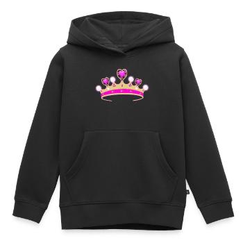Tu es la princesse! - Sweat Premium à capuche enfant bio - noir - Devant - AI Model Kid Male (0cm)