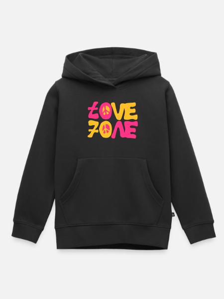 lieben Friedens siebziger 70 - Kinder Premium Organic Hoodie - Schwarz