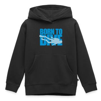 sport taucher born to dive spass entwicklung verei - Kinder Premium Organic Hoodie - Schwarz - Vorne - AI Model Kid Male (0cm)