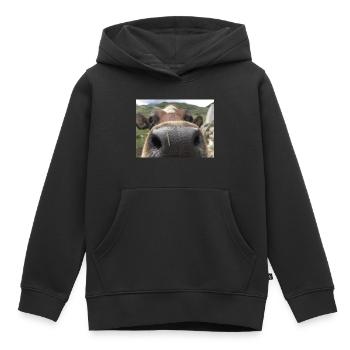 Cow nose - Kids Premium Organic Hoodie - black - Front - AI Model Kid Male (0cm)