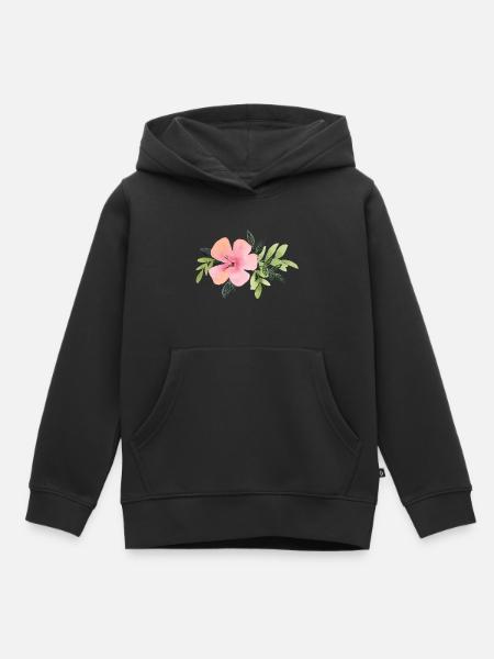 Pinke Blume - Kinder Premium Organic Hoodie - Schwarz