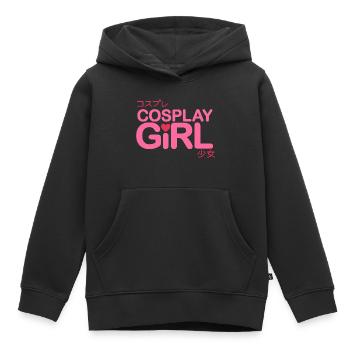 cosplay fille - Sweat Premium à capuche enfant bio - noir - Devant - AI Model Kid Male (0cm)