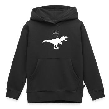 Dinosaure Dino Dinosaur - Sweat Premium à capuche enfant bio - noir - Devant - AI Model Kid Male (0cm)