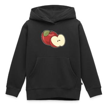 Pomme - Sweat Premium à capuche enfant bio - noir - Devant - AI Model Kid Male (0cm)