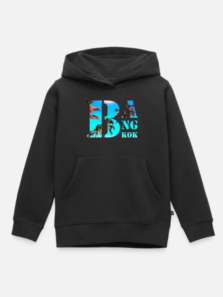Bangkok - Kinder Premium Organic Hoodie - Schwarz