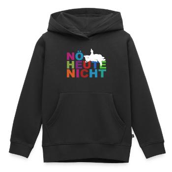 Nö heute nicht - Faulenzer - Keine Lust - Kinder Premium Organic Hoodie - Schwarz - Vorne - AI Model Kid Male (0cm)