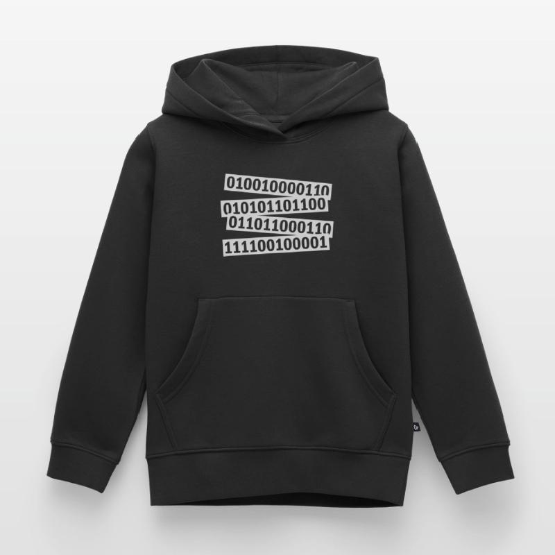 Binary Code Program Language Kids Premium Organic Hoodie