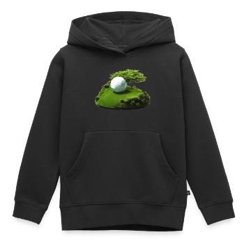 l’île Gulf - Sweat Premium à capuche enfant bio - noir - Devant - AI Model Kid Male (0cm)