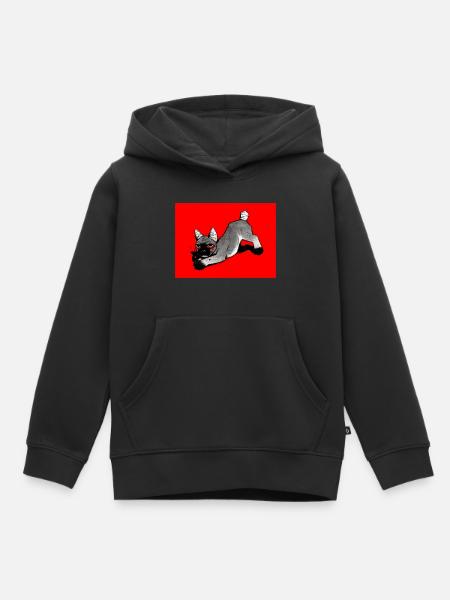 Frensh Dog - Kinder Premium Organic Hoodie - Schwarz