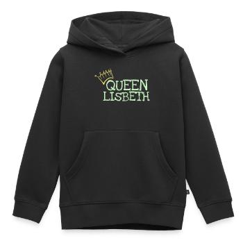 Lisbeth - Kinder Premium Organic Hoodie - Schwarz - Vorne - AI Model Kid Male (0cm)
