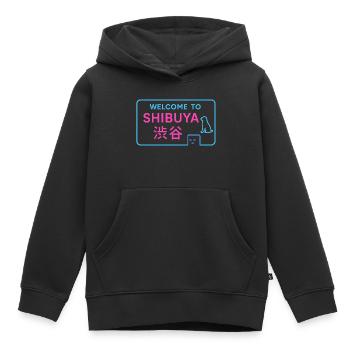 Welcome to Shibuya - Sweat Premium à capuche enfant bio - noir - Devant - AI Model Kid Male (0cm)