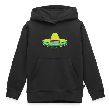 Sombrero Casquette - Sweat Premium à capuche enfant bio - noir - Devant - AI Model Kid Male (0cm)