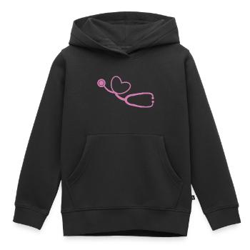 Médecin médecin médecin assistant médecin infirmier - Sweat Premium à capuche enfant bio - noir - Devant - AI Model Kid Male (0cm)